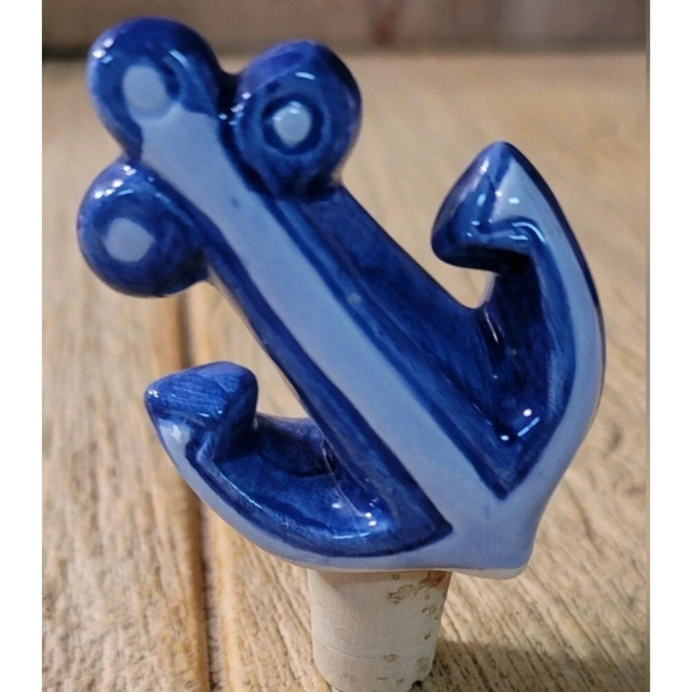 Brand New Never Used. Ceramic Anchor Wine Cork.